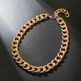 thumbnail image 4 of Gargantilla de cadena cubana JAMW Collar oro cadena de eslabones cubanos Gruesos, 4 of 5