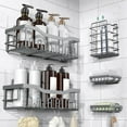 thumbnail image 2 of Shower 5 Pack, Rustproof Stainless Steel, No Drilling, Large Capacity, Ideal for Bathroom & Kitchen Storage, 2 of 7