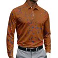 thumbnail image 2 of Men's Golf Polo Shirt Paint Splatter Print Short Sleeve Moisture Wicking Tee Casual Slim Fit Performance Sports Top, S, 2 of 4