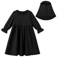 thumbnail image 5 of IDOPIP 2Pcs Muslim Abaya Dress for Baby Girls Arabic Dubai Modest Dress with Full Cover Hijab, 5 of 7