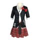 thumbnail image 3 of Disfraz de Cosplay de Anime Danganronpa enosima Junko, uniforme de café, ropa de trabajo, Falda corta, peluca trenzada de doble cola, disfraz de Halloween, 3 of 5