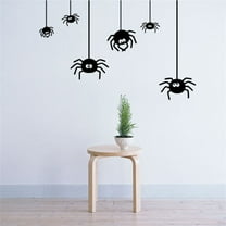 Halloween Window Clings - Black Spiderweb Static Stickers for Glass/Mirrors (Easy Peel & Reuse)
