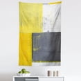 thumbnail image 1 of Abstract Tapestry, Street Art Modern Grunge Abstract Design Squares, Fabric Wall Hanging Decor for Bedroom Living Room Dorm, 5 Sizes, Grey Yellow, by Ambesonne, 1 of 1