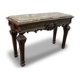 thumbnail image 2 of Best Master Traditional Solid Wood and Faux Marble Top Console Table in Cherry, 2 of 4
