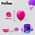 thumbnail image 2 of Globos de látex rosa intenso Firomi de 5" - paquete de 100 con cintas, 2 of 6
