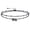 02.Black, variant on Women's Double Layer Ankle Bracelet with Beads & Initial Charms A-Z Letter Adjustable Stainless Steel Anklet Foot Jewelry Gifts, 8.5"