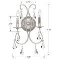 thumbnail image 6 of 5012-OS-CL-MWP Crystorama Lighting Ashton - Two Light Wall Sconce in Minimalist Style - 10.5 Inches Wide by 18.5 Inches High-Olde Silver Finish-Hand, 6 of 8