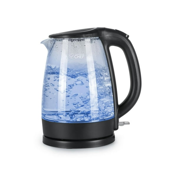 Bouilloire commerciale en verre sans fil chef 1.7l