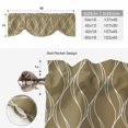 thumbnail image 6 of Brown Stripes Tie Up Valance Curtains for Windows, Kitchen Curtains Window Treatments, Simple Geometric Modern Monochrome Short Window Shades Valances for Bedroom Bathroom Cafe 54"x18", 6 of 8