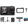 DJI Osmo Action 4-4K Action Camera with Extreme Battery, 128GB MicroSD Card, Protective Frame, Curve Adhesive Base, Mini Extension Rod, Adapter Mount, Locking Screw