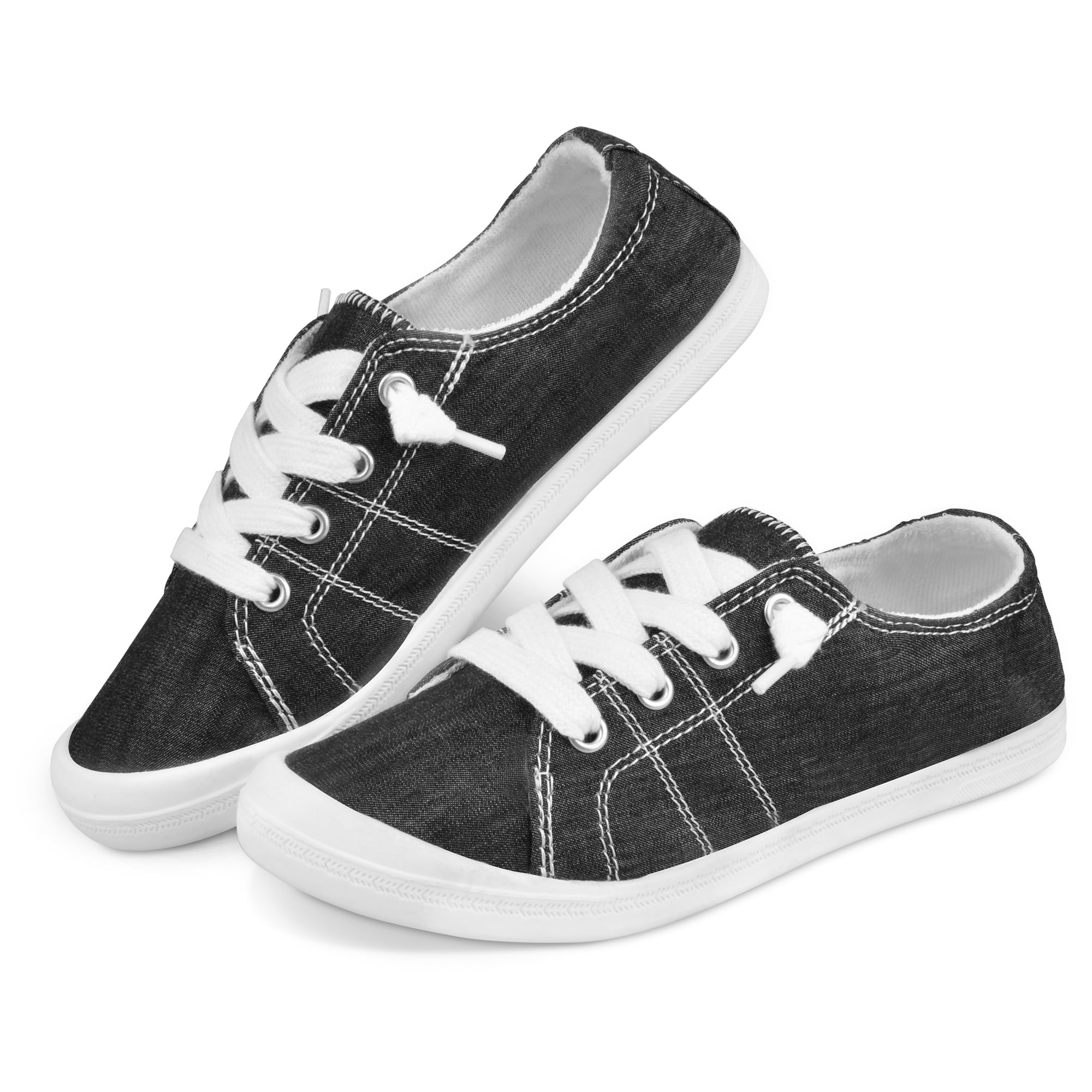 HOMEHOT Fashion Women Sneakers Canvas Shoes for Women Adjustable Laces