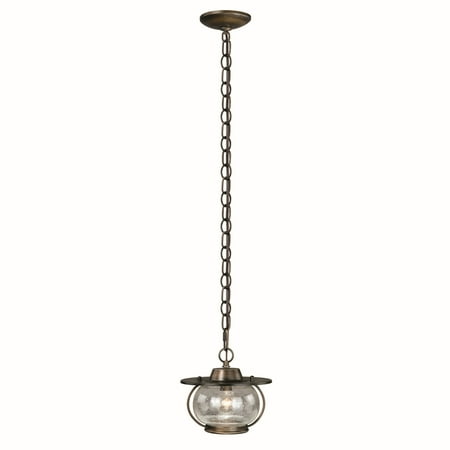 

Vaxcel Jamestown Bronze Coastal Mini Pendant Ceiling Light Clear Glass