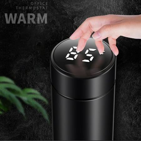 

chaolangshun 500ml Anti-corrosion Temperature Display Stainless Steel Water Cup Bottle for Home