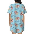 thumbnail image 6 of Sigee I Am A Fan Popcorn for Sleepwear Casual Pjs with Pockets Women's Pajamas Sets Shorts 2 Piece Short Sleeve Lounge Sets Medium, 6 of 9