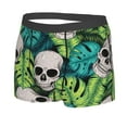 thumbnail image 5 of Goofa Skull and Palm Leaves Printed Men's Boxer Briefs Underwear, Moisture-Wicking Underwear, Trunk,Soft and Breathable Cotton Underwear-X-Large, 5 of 9