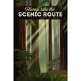 thumbnail image 4 of Always Take the Scenic Route, Forest, Geometric Lithograph (1000 Piece Puzzle, Size 19x27, Challenging Jigsaw Puzzle for Adults and Family, Made in USA), 4 of 4