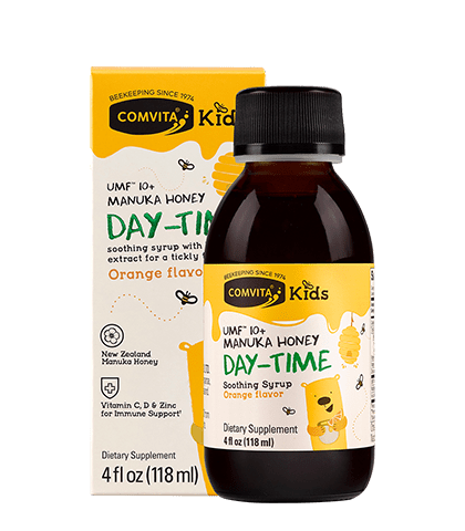 Comvita Kids Day-Time Soothing Syrup with UMF 10+ Manuka Honey, 4 oz (12-24 servings)