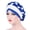 Blue White, variant on Women Ladies Long Braid Indian Hair Head Wrap Cap Stretchy Plaited Turban Hat