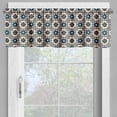 thumbnail image 4 of Ambesonne Floral Valance & Curtain, Ornate Circles Inspiration, 55"x45", Ruby Beige Navy Blue, 4 of 6