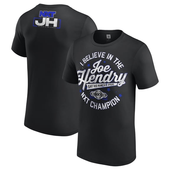 Men's Black Joe Hendry I Believe In The NXT Champion T-Shirt