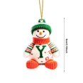thumbnail image 3 of romoty Personalized Letter Y Snowman Christmas Ornament, 3.15 in Acrylic Monogram Initial Knit Snowman Pendant with Cord for Xmas Tree Wreath Mantel Decor Kids Stocking Stuffer Gift, 3 of 7