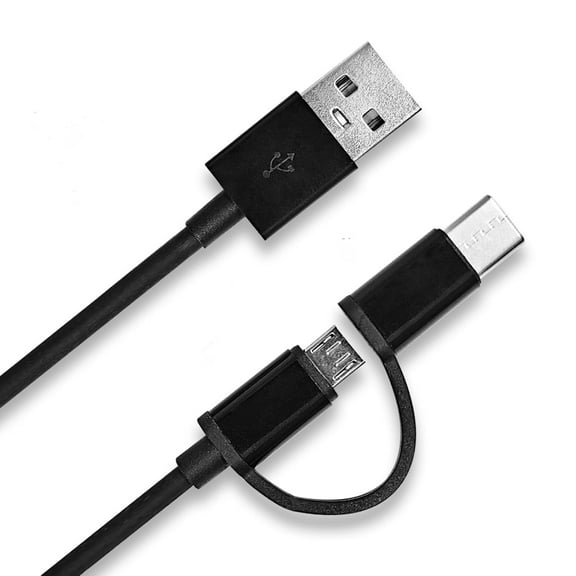 2 in 1 Charger Cord Replacement compatible with Kindle Fire HD 6 7 8 10, Paperwhite, Galaxy, Kids E-Reader Tablet Micro USB Type C Charging Cable