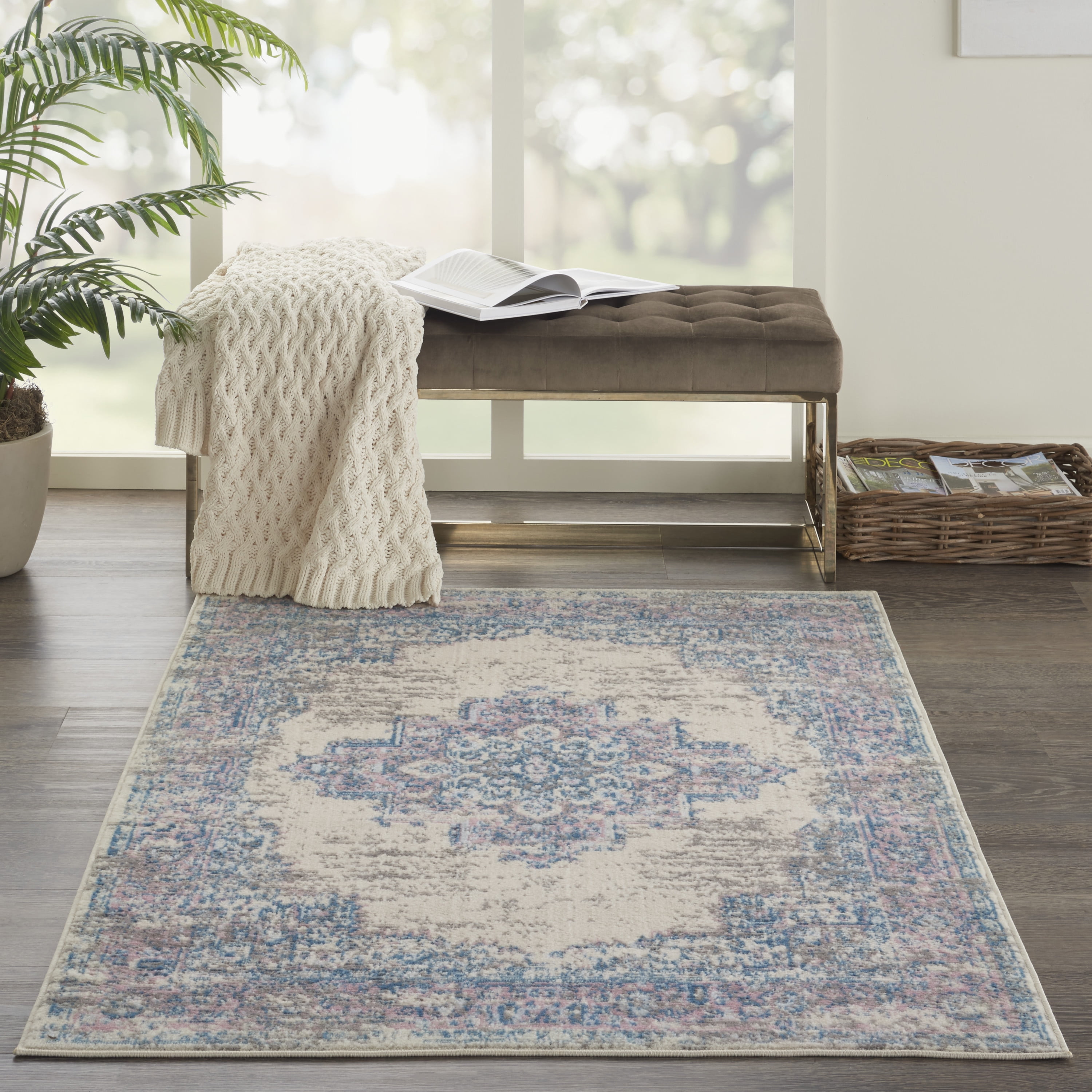 3' x 5' Polyester Ivory Area Rug main image 1