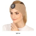 thumbnail image 4 of Qarigey Elegante diadema femenina con joya que añade un toque de glamour a cualquier conjunto. Calentador de orejas y cabeza ligero. Accesorio para el cabello Bronceado suave, 4 of 6