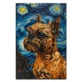 thumbnail image 3 of Hudo Starry Night Brussels Griffon Canvas Print - Van Gogh Inspired Dog Poster Wall Art Decor, 3 of 5