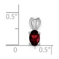 thumbnail image 2 of Sterling Silver Rhodium-Plated Garnet Pendant, 2 of 4