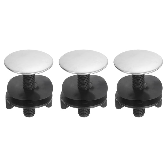 Uxcell 3 Pack Kitchen Sink Hole Cover, 45mm/1.77" Stainless Steel/Plastic Faucet Hole Cover, Silver/Black