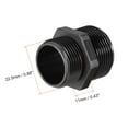 thumbnail image 4 of PG16 Cable Gland 2 Holes Waterproof IP68 Nylon Joint Adjustable Locknut for 4.3-6.1mm Dia, 4 of 4