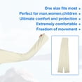 thumbnail image 5 of Unique Bargains Soft Sun Protection Arm Shawl Cooling Sleeve Polyester Arm Sleeve with Finger Hole for Women Golf Beige, 5 of 6