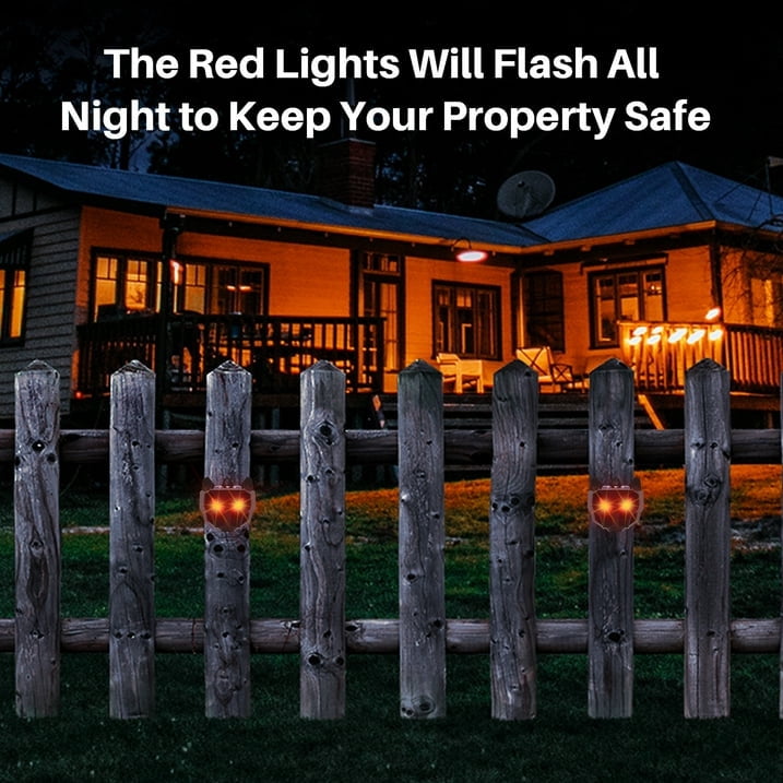 Paddsun Solar Animal Traps,8 Pack Nocturnal Predator Traps with Red LED Flashing Lights Drive Away Raccoons Deer Skunks Coyotes Birds Foxes from Chicken Coop Yard Farm