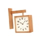 thumbnail image 1 of Reloj de pared de esquina, sencillo y resistente, para decoración del hogar, decorativo, reloj de doble cara para el hogar, dormitorio, comedor. marrón claro, 1 of 5