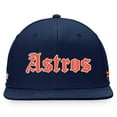 thumbnail image 2 of Men's Fanatics Branded Navy Houston Astros Gothic Script Fitted Hat, 2 of 4