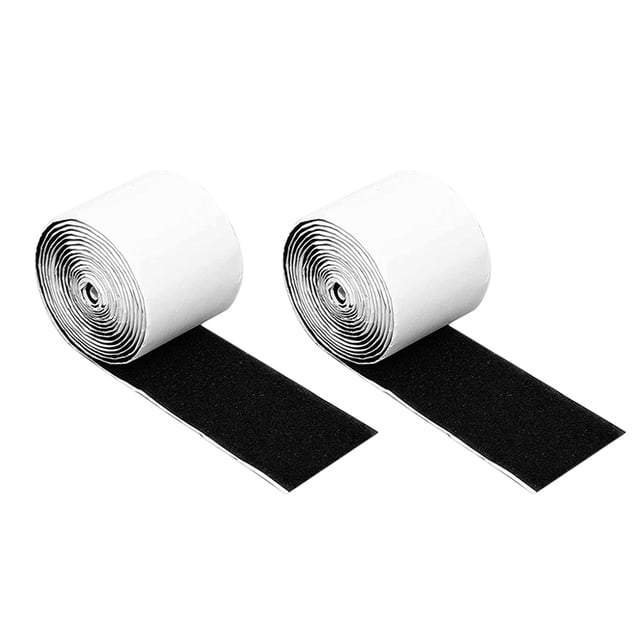 Shisuyan 2 Rolls Pedal Mounting Tape Hook and Loop Strip Electric Guitar Pedalboard Accessory