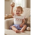 thumbnail image 6 of BemeyourBBs Kids Toddler Girls Baseball Outfit Cute Infant Baby Girl Summer Clothes  Fly Sleeve Embroidery Baseball T-shirt with Ruffle Plaid Shorts Set Toddler Girls Summer 2-piece Outfit, 6 of 9
