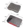 thumbnail image 2 of Waterproof Double-decker Fishing Lure Boxes 2-sided Portable Bait Fishing Gear Storage Containers, 2 of 5