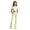 Light Yellow, variant on Ticikt Girls Solid Color Flared Pants, High Waist Double Pockets Stretch Bootcut Trousers Casual Kids Bell Bottom Daily Pants,Black