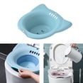 thumbnail image 4 of Baño de asiento, asiento de inodoro, lavabo de cadera, bidé, lavabo de cuidado de bañera para l Azul1 jinwen Bañera de asiento para inodoro, 4 of 7