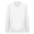 thumbnail image 6 of Women's V-Neck Sweatshirt with Pockets, Womens V Neck Sweatshirts No Hood Lightweight Casual Soft Fashion White XL, 6 of 7