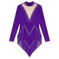 thumbnail image 7 of iiniim Ladies Rumba Samba Latin Dress Sparkly Rhinestone Modern Waltz Jazz Dance Costume Purple S, 7 of 7