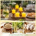 thumbnail image 5 of Giphtpoeet 12PCS Citronella Pillar Candles Votive Dripless Lemongrass Candles Set for Dinner Weddings Party, 180H Burn Time, 5 of 10