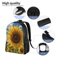 thumbnail image 5 of Cauagu Sky Golden Sunflower Field Print Backpacks,Travel Daypack Casual Laptop Backpack Bookbag Fits 15 Inch Computer for Men Women, 5 of 8