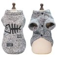 thumbnail image 2 of Ropa para gatos Otoño e invierno Ropa cálida para gatos Abrigo para gatitos Chaqueta Ropa estampada para gatos Ropa para mascotas Traje, Gris claro, S, 2 of 5