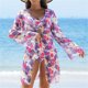 thumbnail image 2 of Trajes de Baño de Bikini de Mujer con Correas Impresas V Sexy Split Set de Tres Piezas, Diseño de Corte Alto para la Piscina de Playa Y las Vacaciones de Verano, 2 of 9