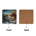 thumbnail image 2 of Xecao White And Red Sketch Dragon for MDF Cork Coaster 4 Pcs,Drink Coasters,Suit for House Warming Gifts New Home ,Coffee Table Decor-Square, 2 of 7