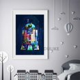 thumbnail image 4 of Póster de Star Wars con impresiones de R2-D2 de acuarela de ciencia ficción para niños, regalo de cumpleaños, pintura en lienzo, imágenes de BB-8 de Robot para decoración de habitación de niños, 4 of 4