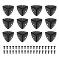 thumbnail image 1 of 12 Pcs Metal Edge Guard, 23mm Decorative Box Corner Cover, Furniture Corner Edges Protector with Mounting Screws, Black, 1 of 6